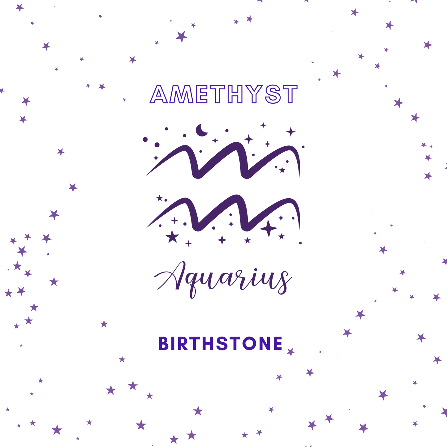 Amethyst Aquarius birthstone