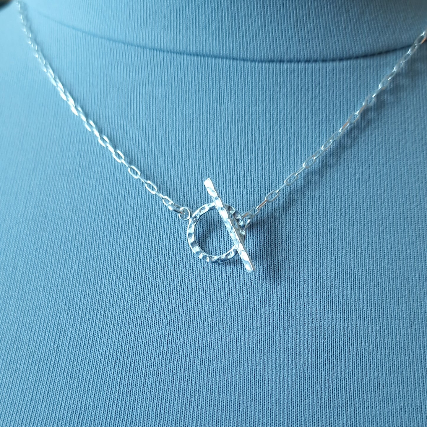 Iolite Circle Pendant in Sterling Silver, Water Sapphire Statement Necklace, Perfect Mum Gift