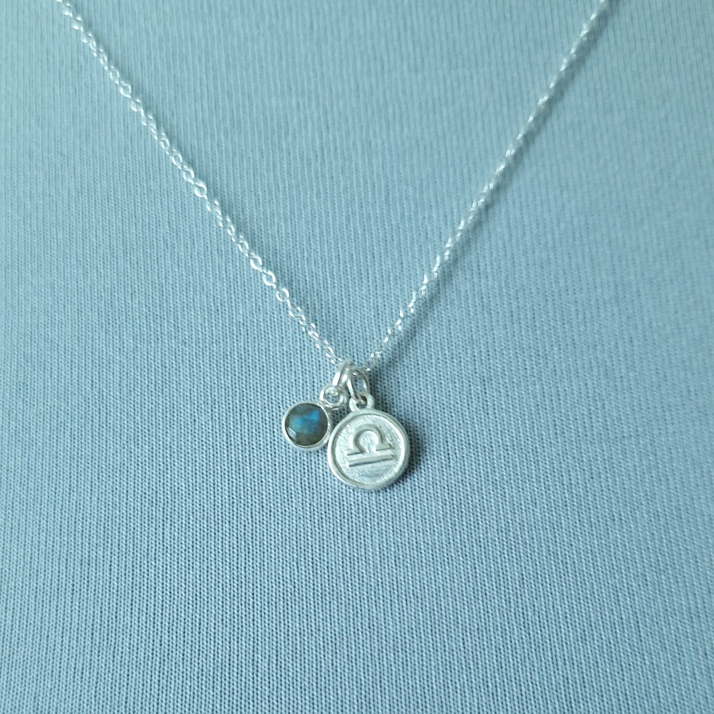 Libra Labradorite Pendant Necklace Sterling Silver