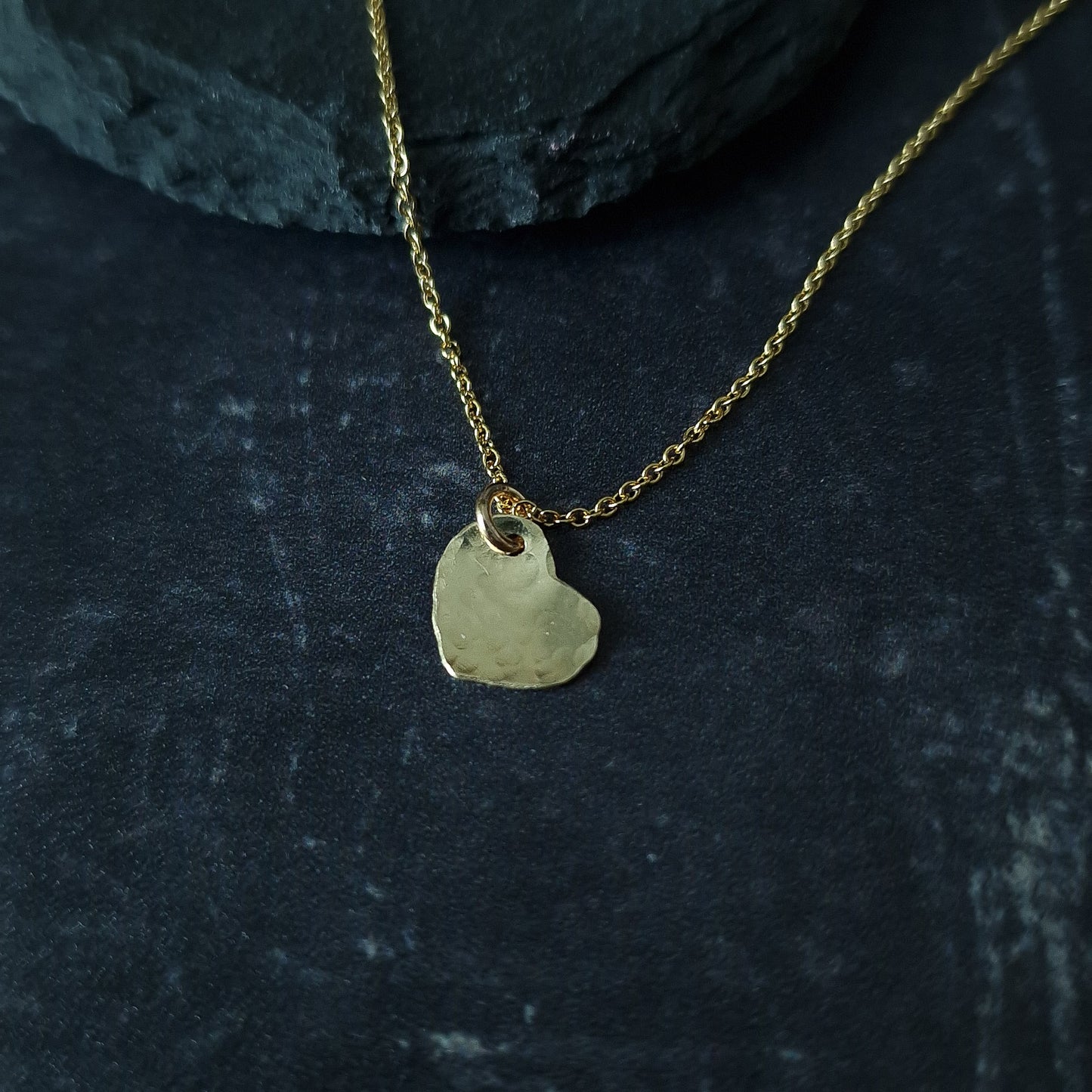 Dainty gold filled heart pendant necklace