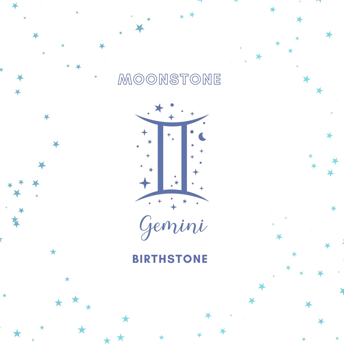 Gold Initial birthstone moonstone necklace in gold vermeil, June birthstone necklace, Gemini gifts