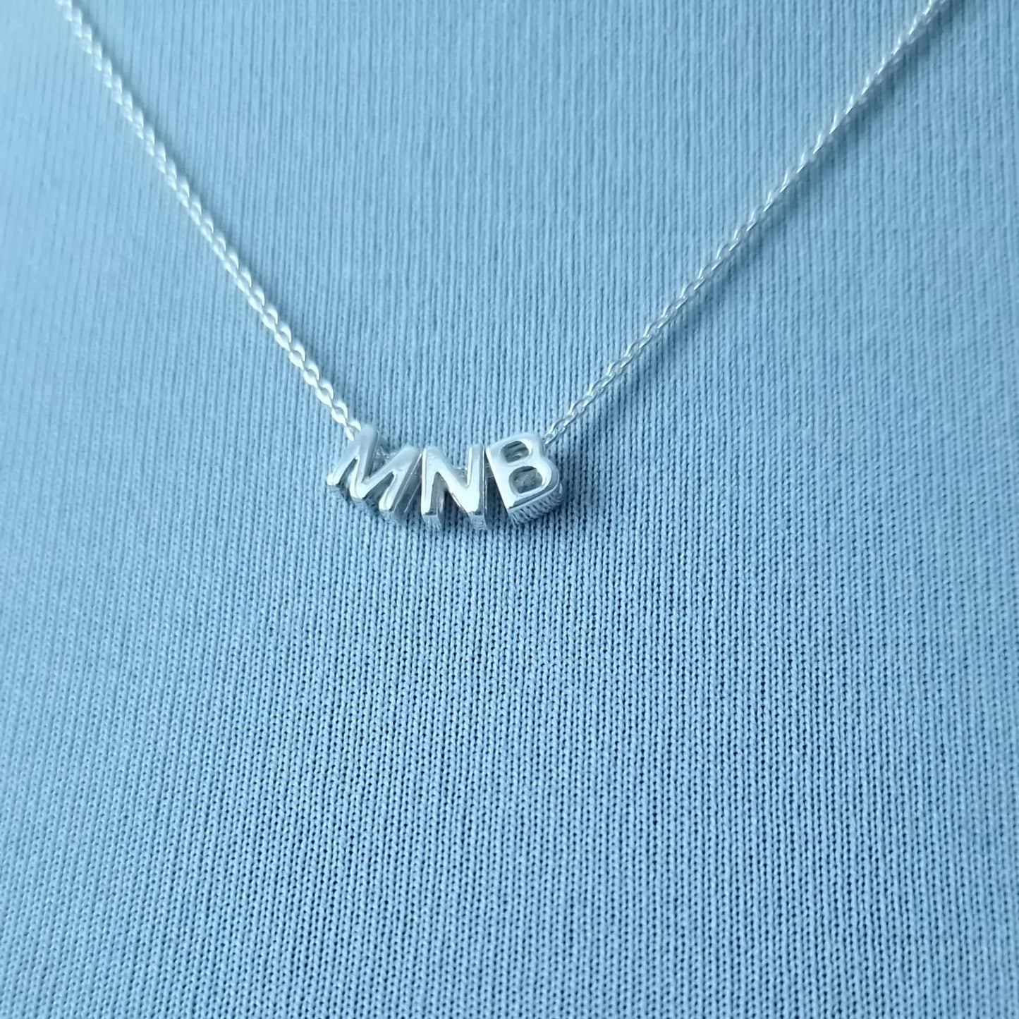 Personalised Initial Necklace silver, dainty silver monogram necklace, Personalised Mom necklace, custom name necklace, birthday gift idea