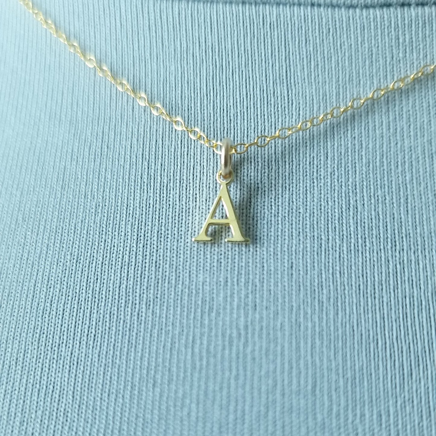 Gold vermeil silver initial pendant necklace