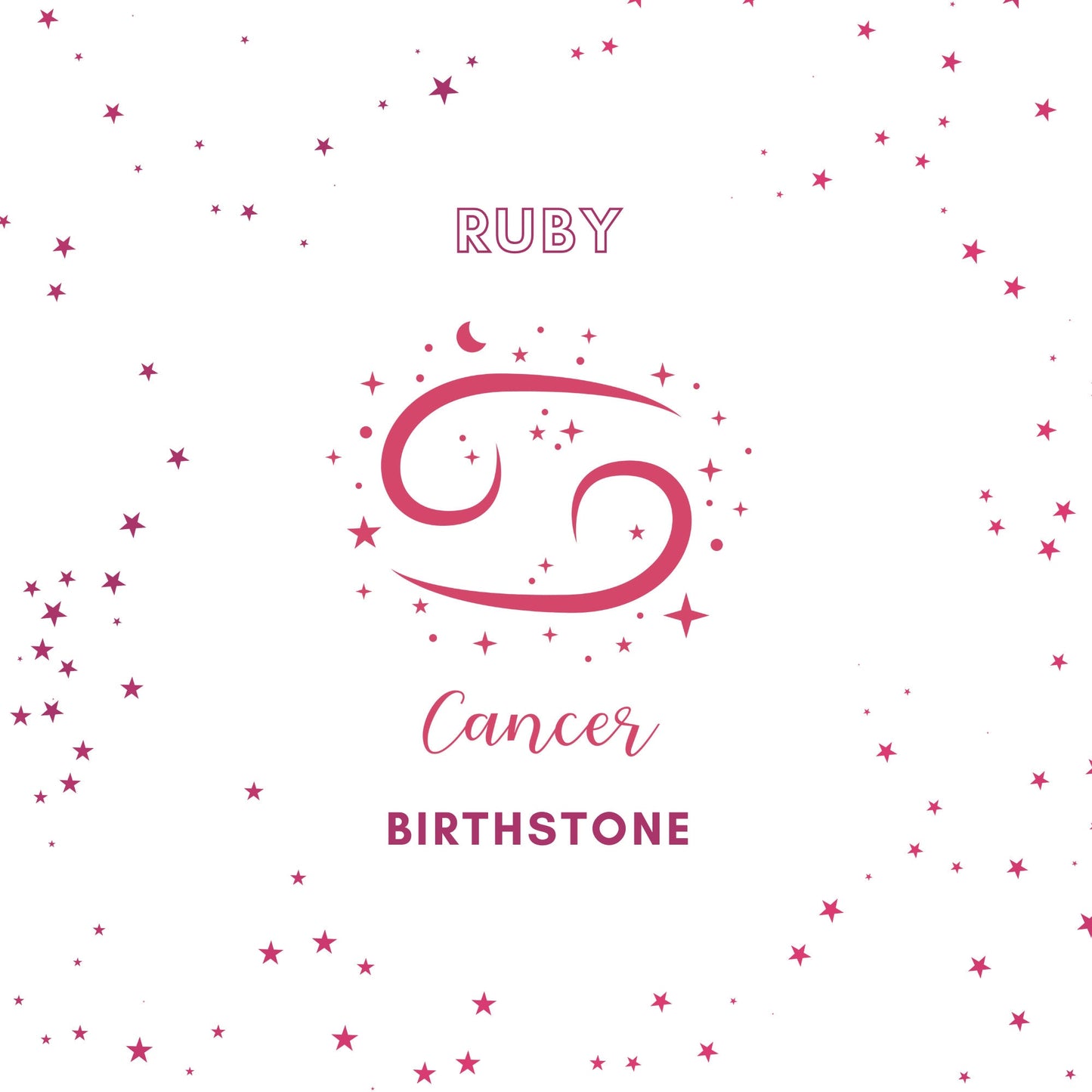 Sterling Silver Ruby Birthstone Necklace - July Zodiac Gifts