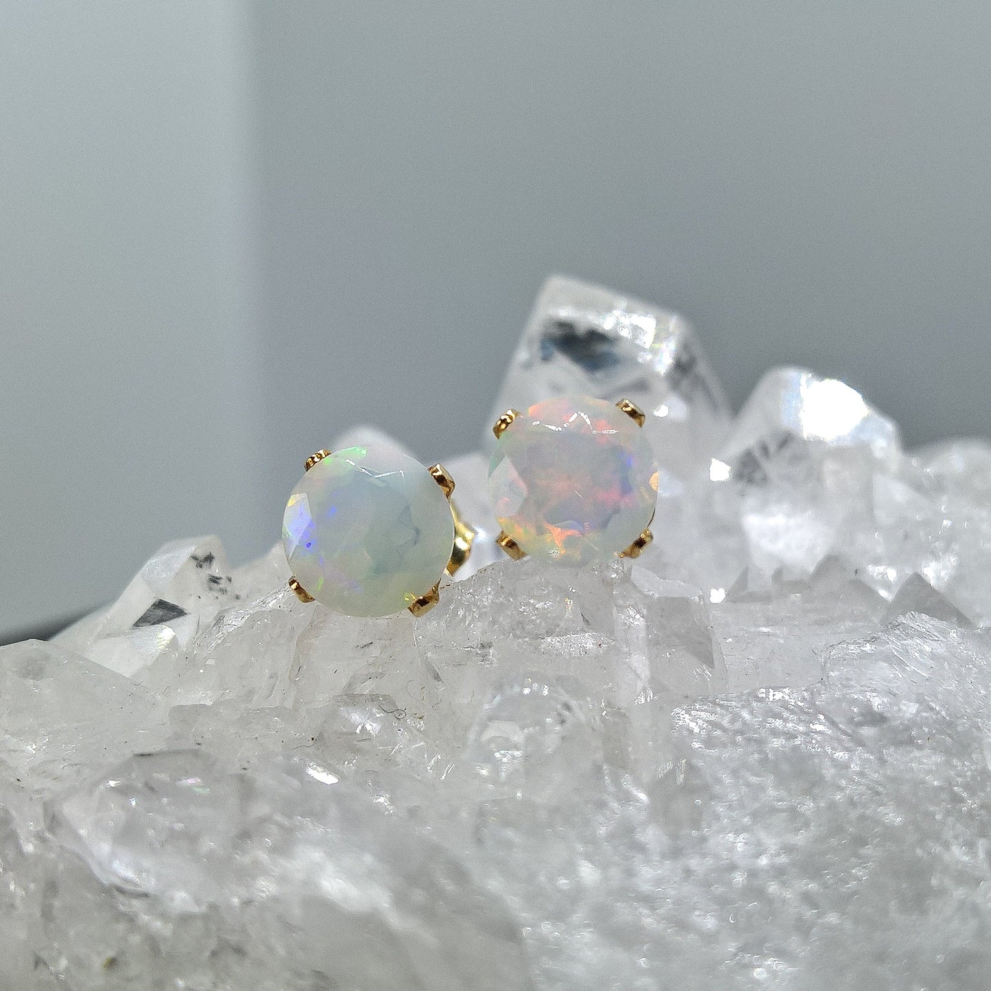 Opal stud earrings in gold filled or sterling silver