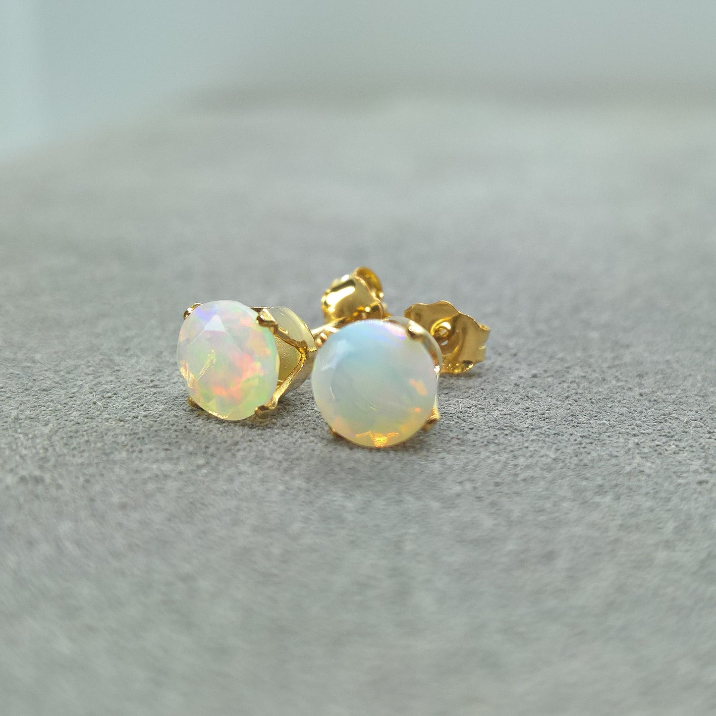 Opal stud earrings in gold filled or sterling silver