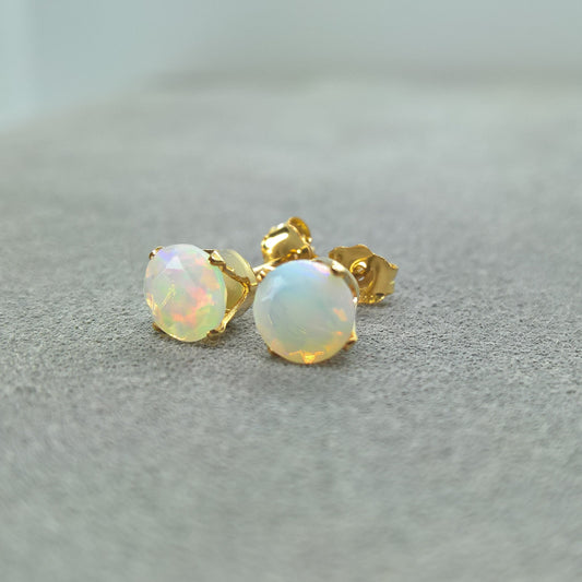 Opal stud earrings in gold filled or sterling silver