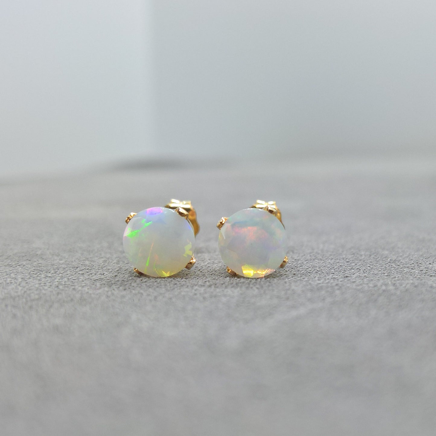 Opal stud earrings in gold filled or sterling silver