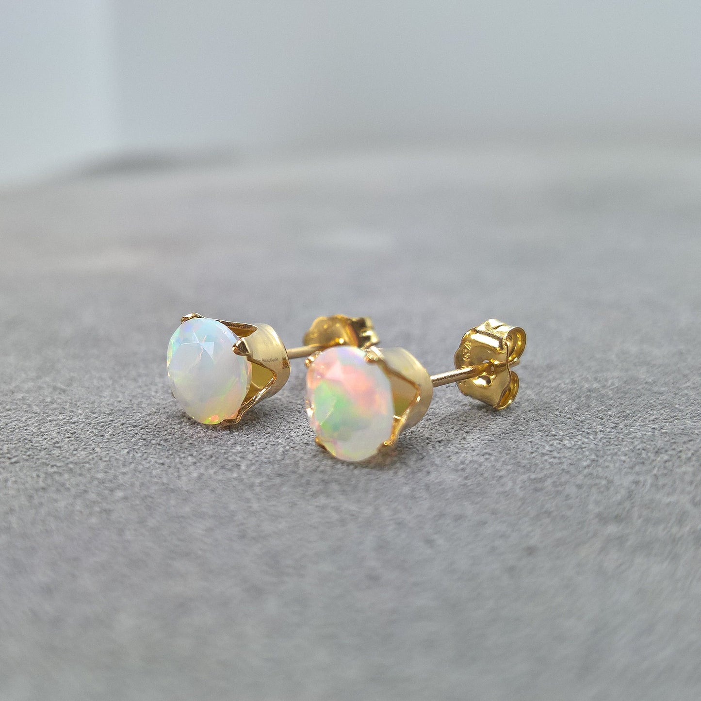 Opal stud earrings in gold filled or sterling silver