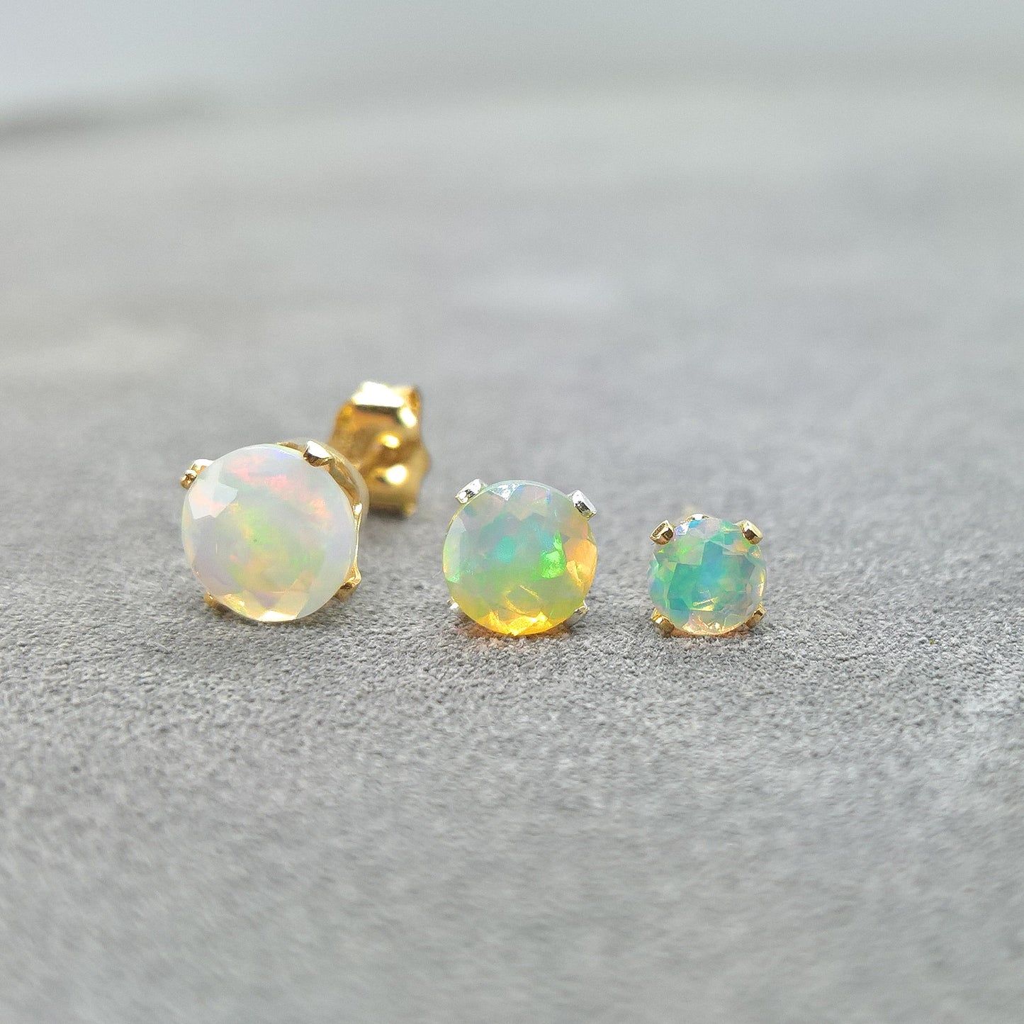 Opal stud earrings in gold filled or sterling silver