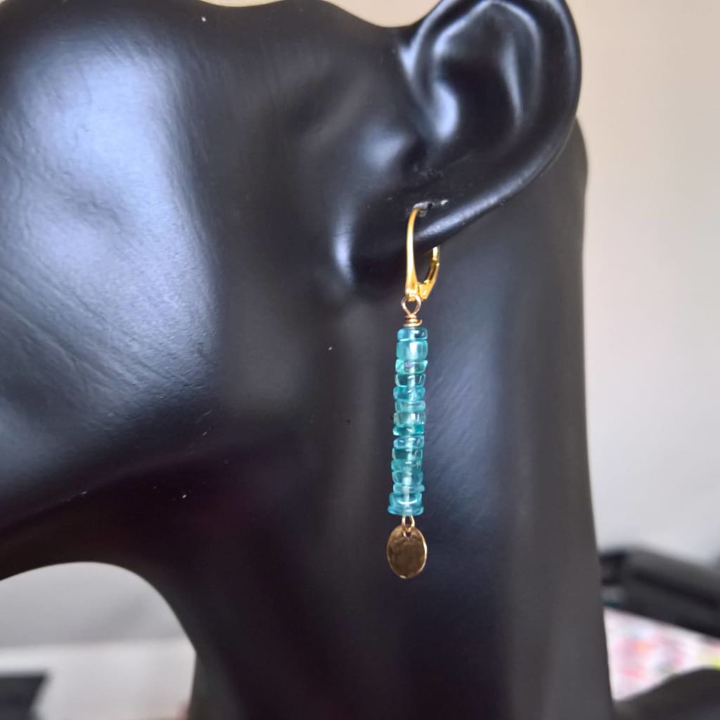 Apatite stick earrings