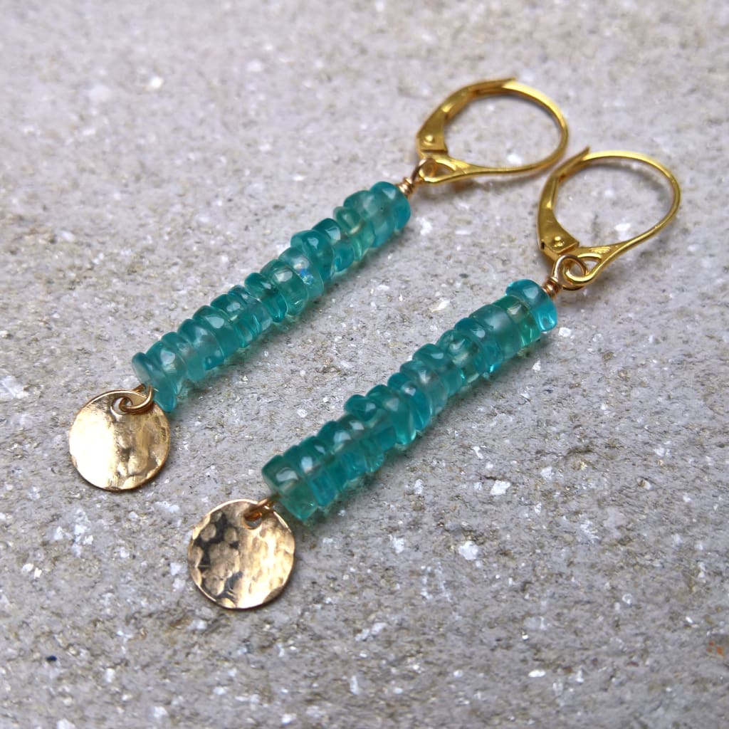 Apatite stick earrings