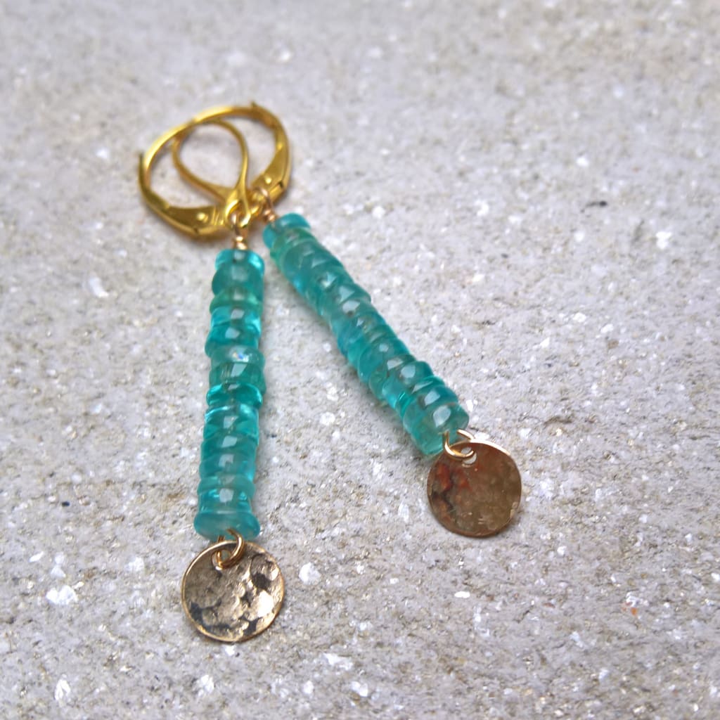 Apatite stick earrings