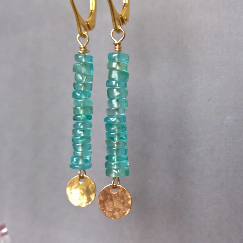 Apatite stick earrings