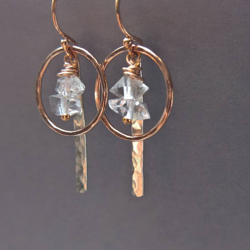 Herkimer geometric circle hoop earrings