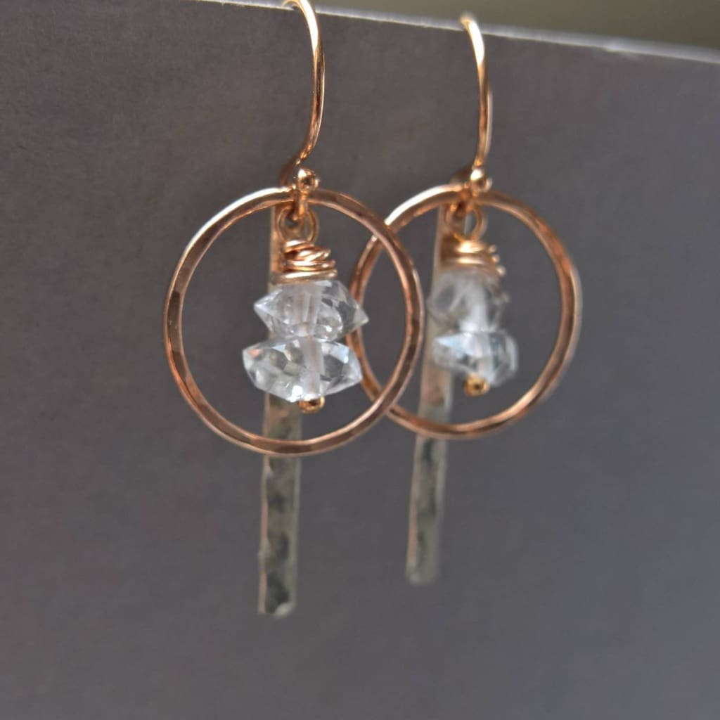 Herkimer geometric circle hoop earrings