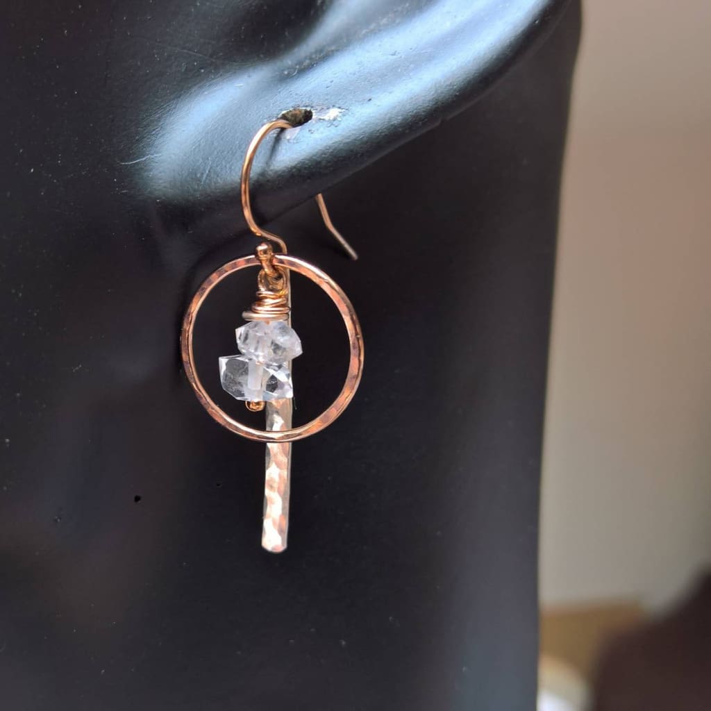 Herkimer geometric circle hoop earrings