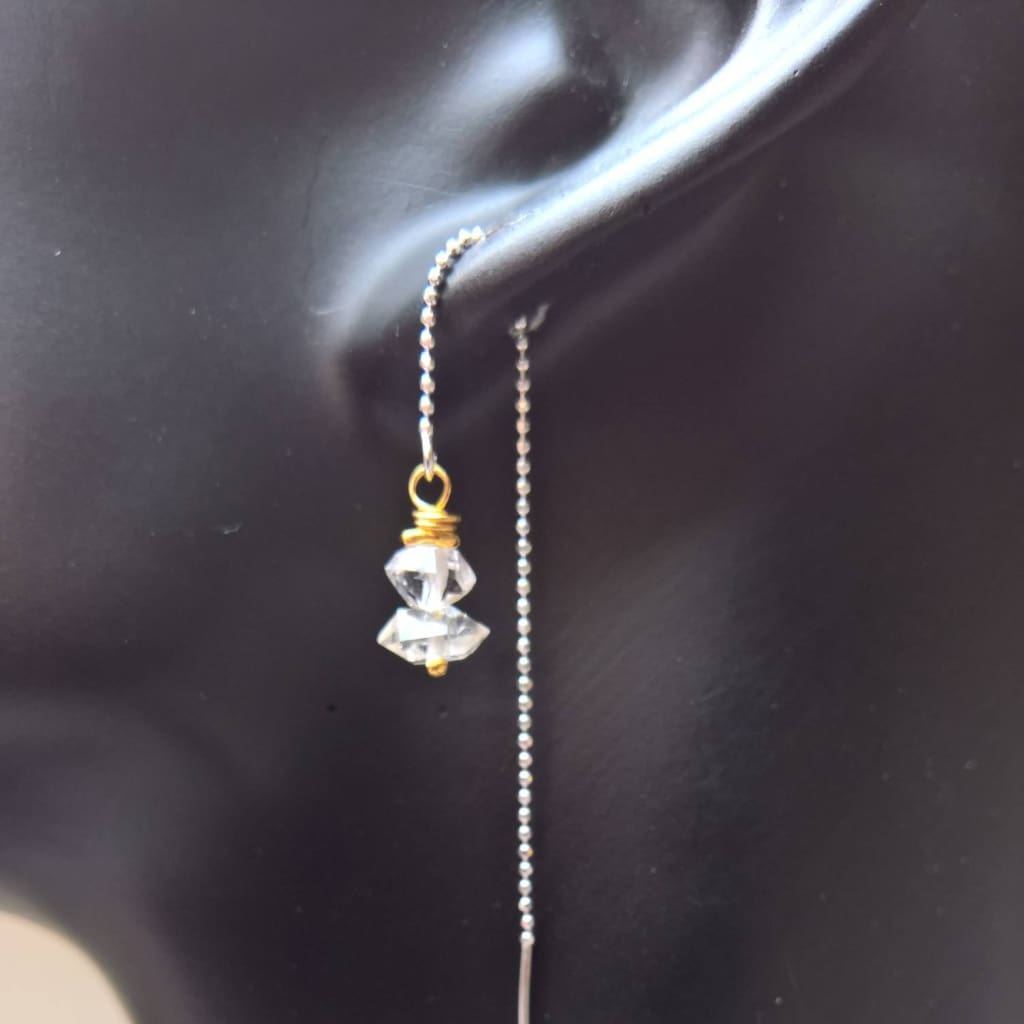 Herkimer sterling silver threaders