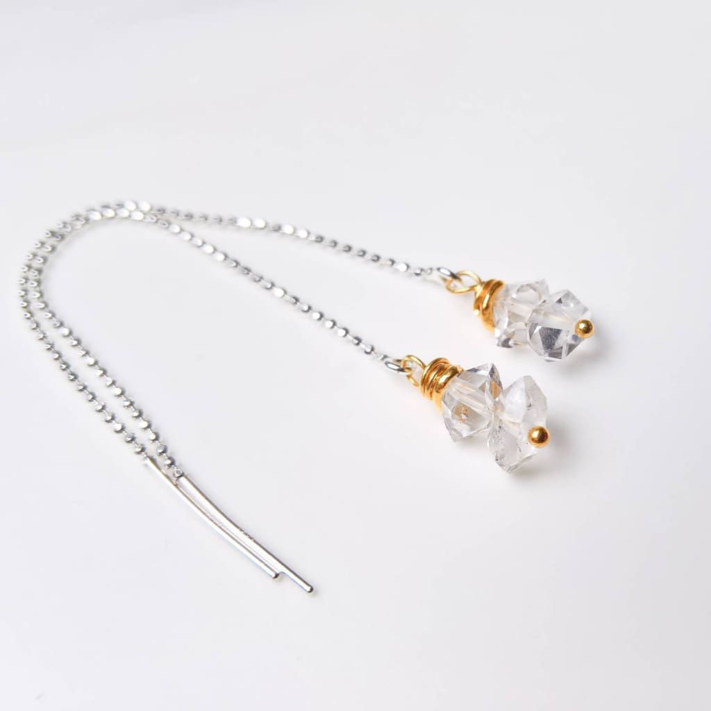 Herkimer sterling silver threaders