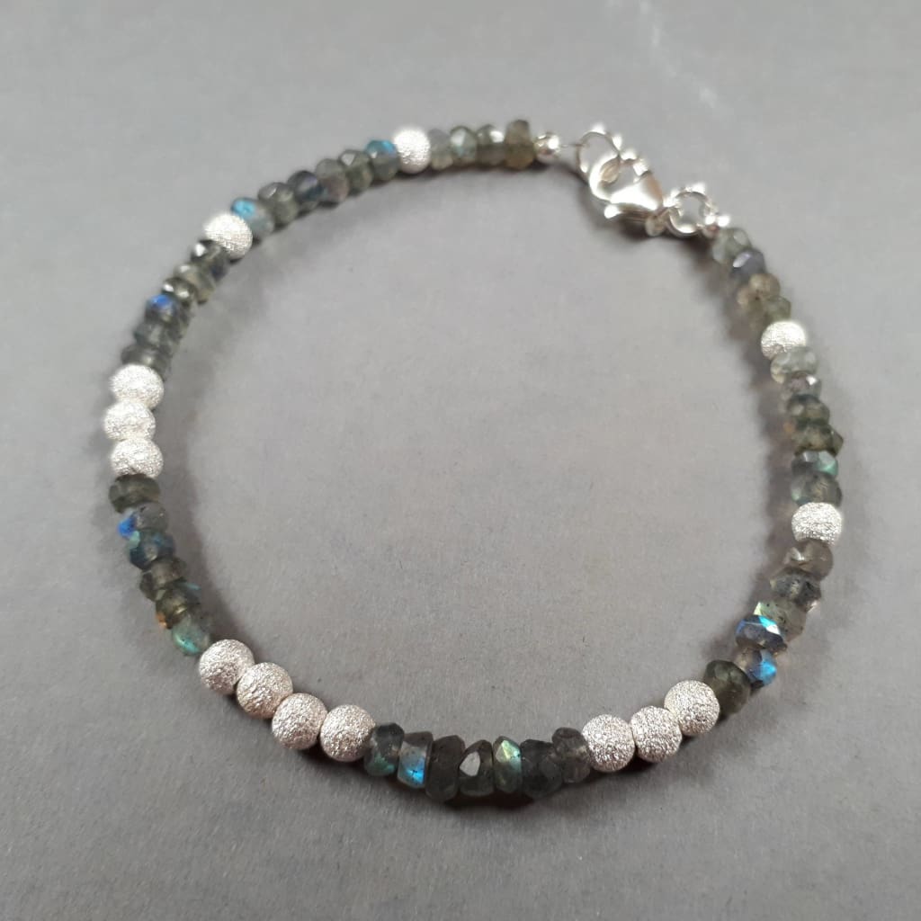 Labradorite sterling silver sparkle bracelet