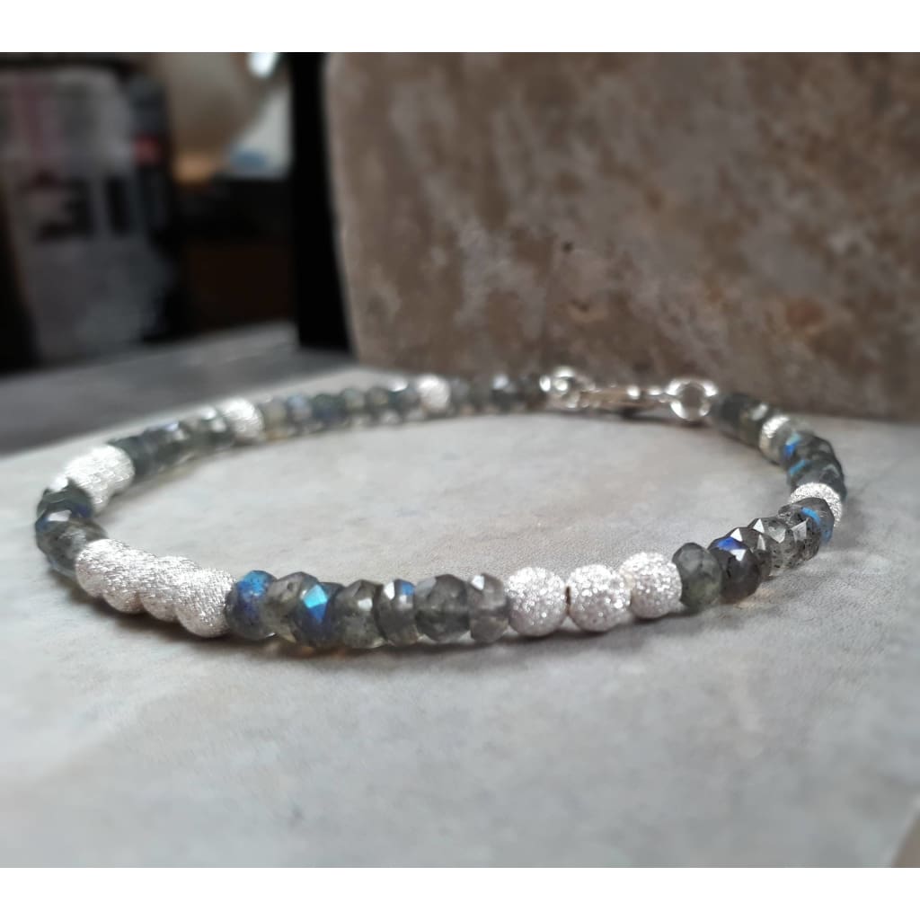 Labradorite sterling silver sparkle bracelet