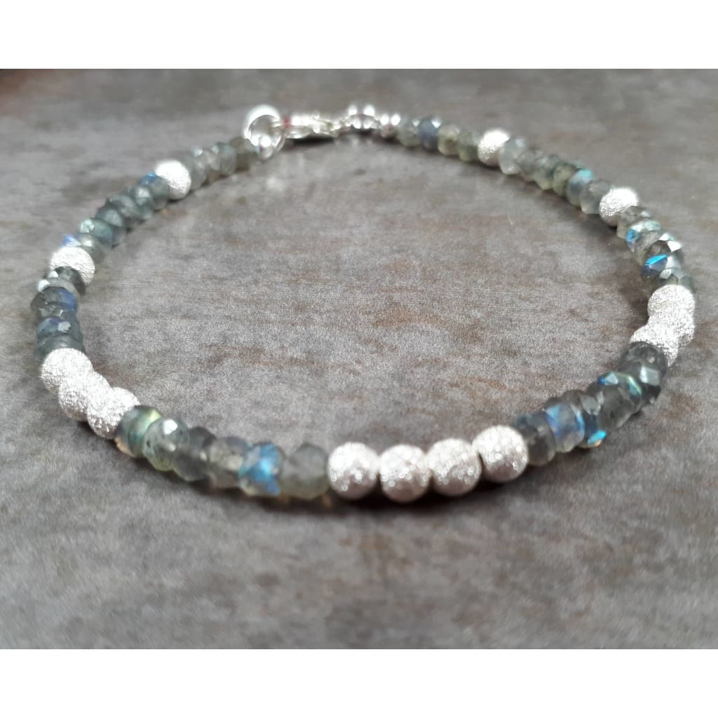 Labradorite sterling silver sparkle bracelet
