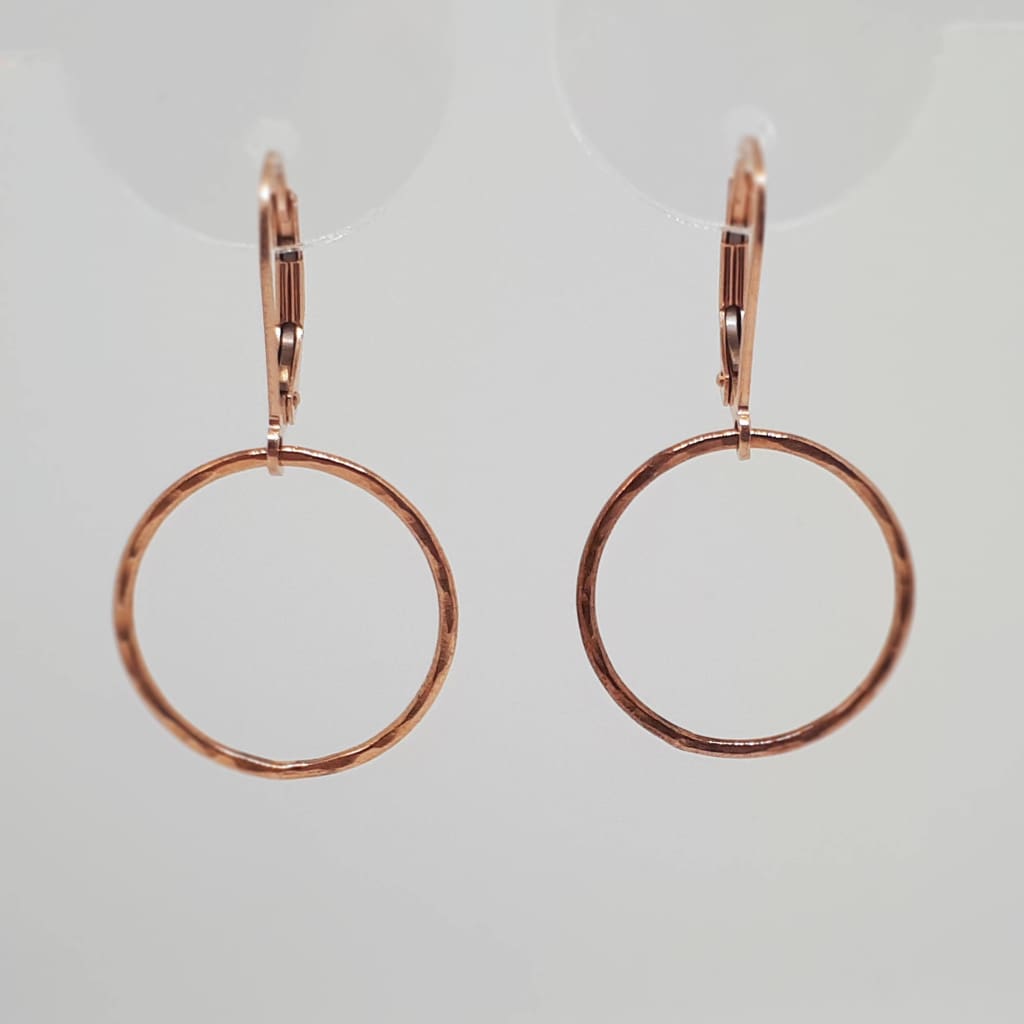 Rose gold hoop earrings
