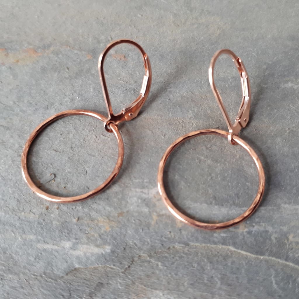 Rose gold hoop earrings