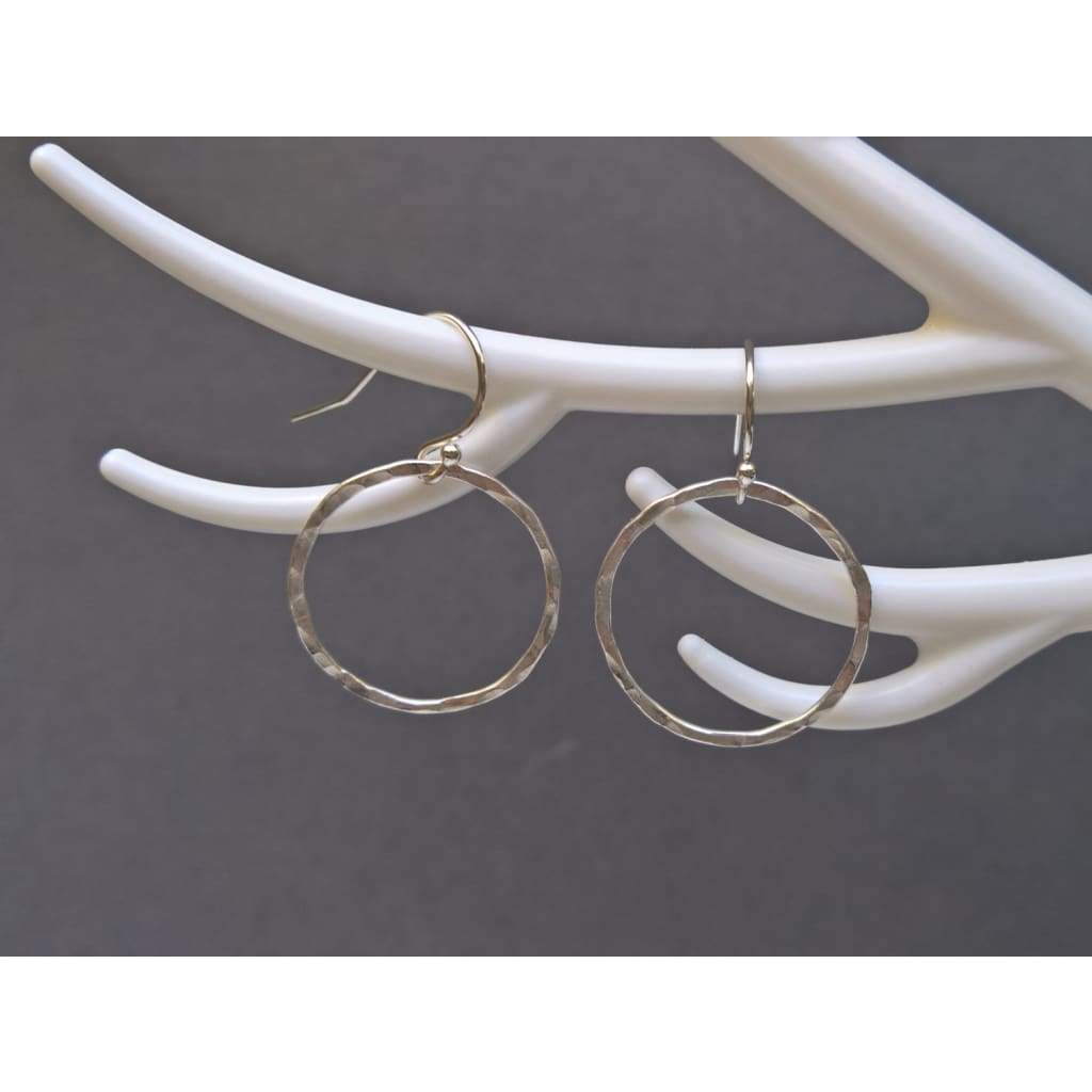 Silver hoop earrings large