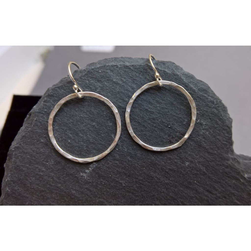 Silver hoop earrings large