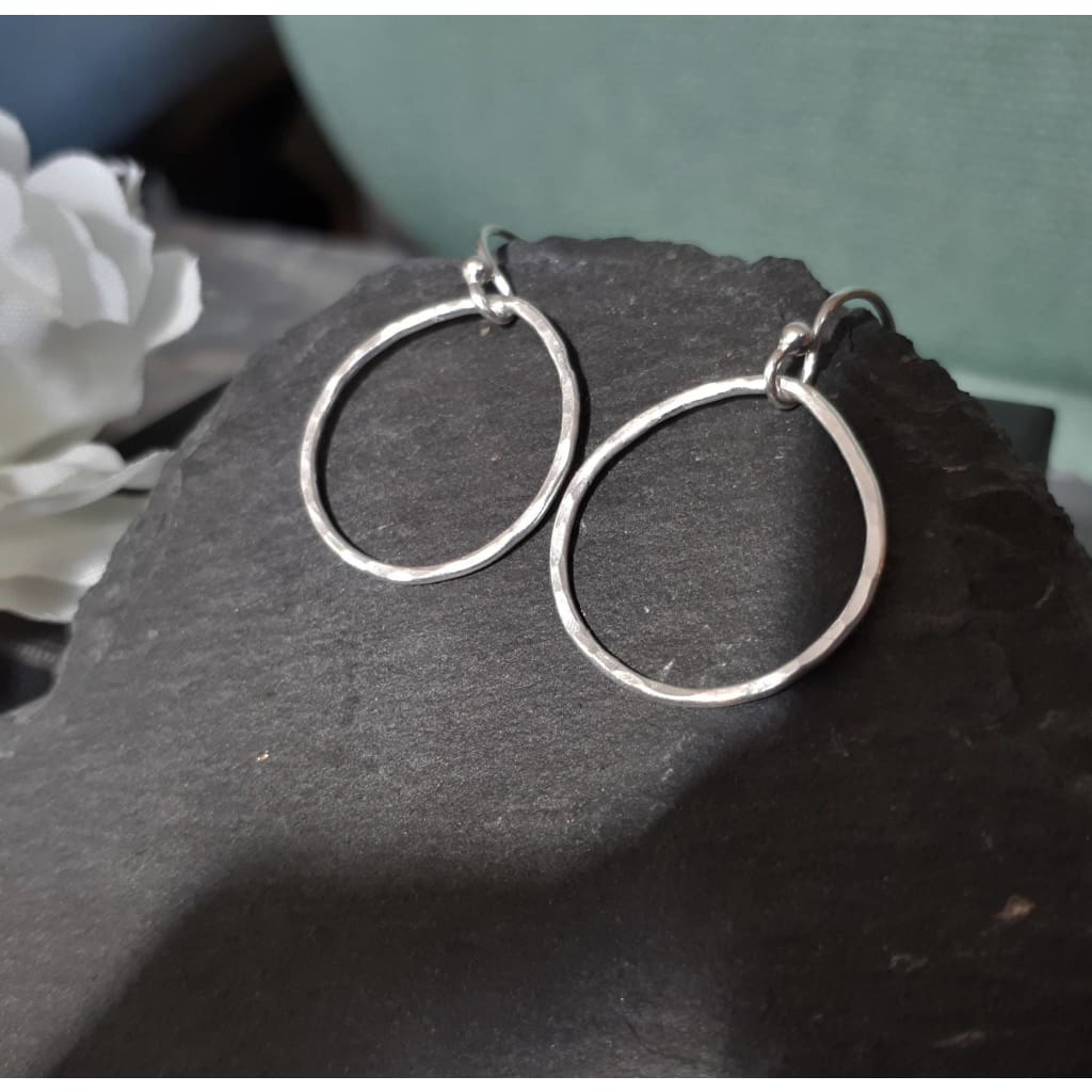 Silver teardrop earrings