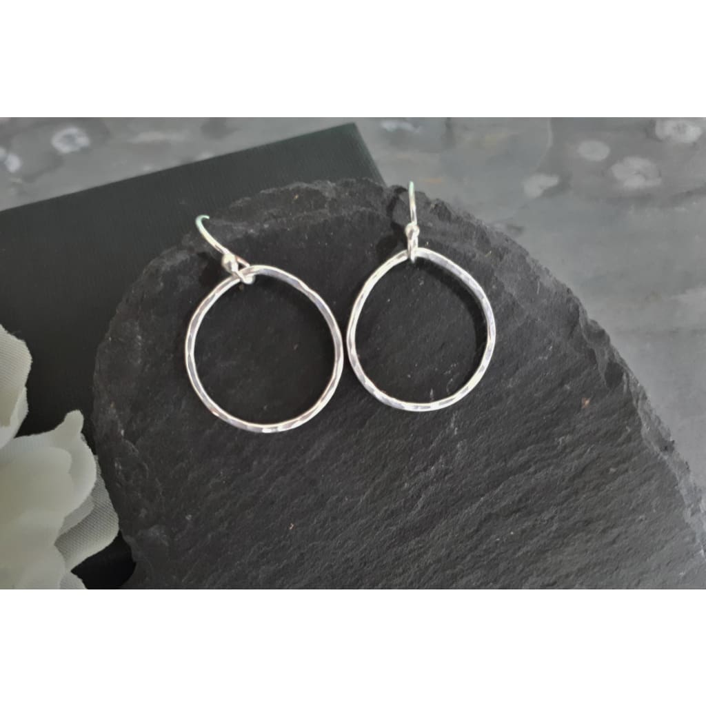Silver teardrop earrings