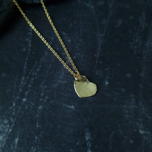 Dainty gold filled heart pendant necklace