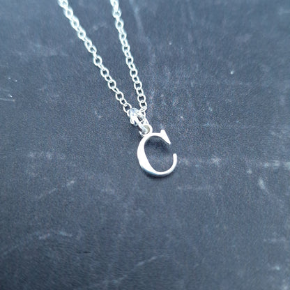 Sterling Silver Initial Necklace  - personalised jewellery gift for her