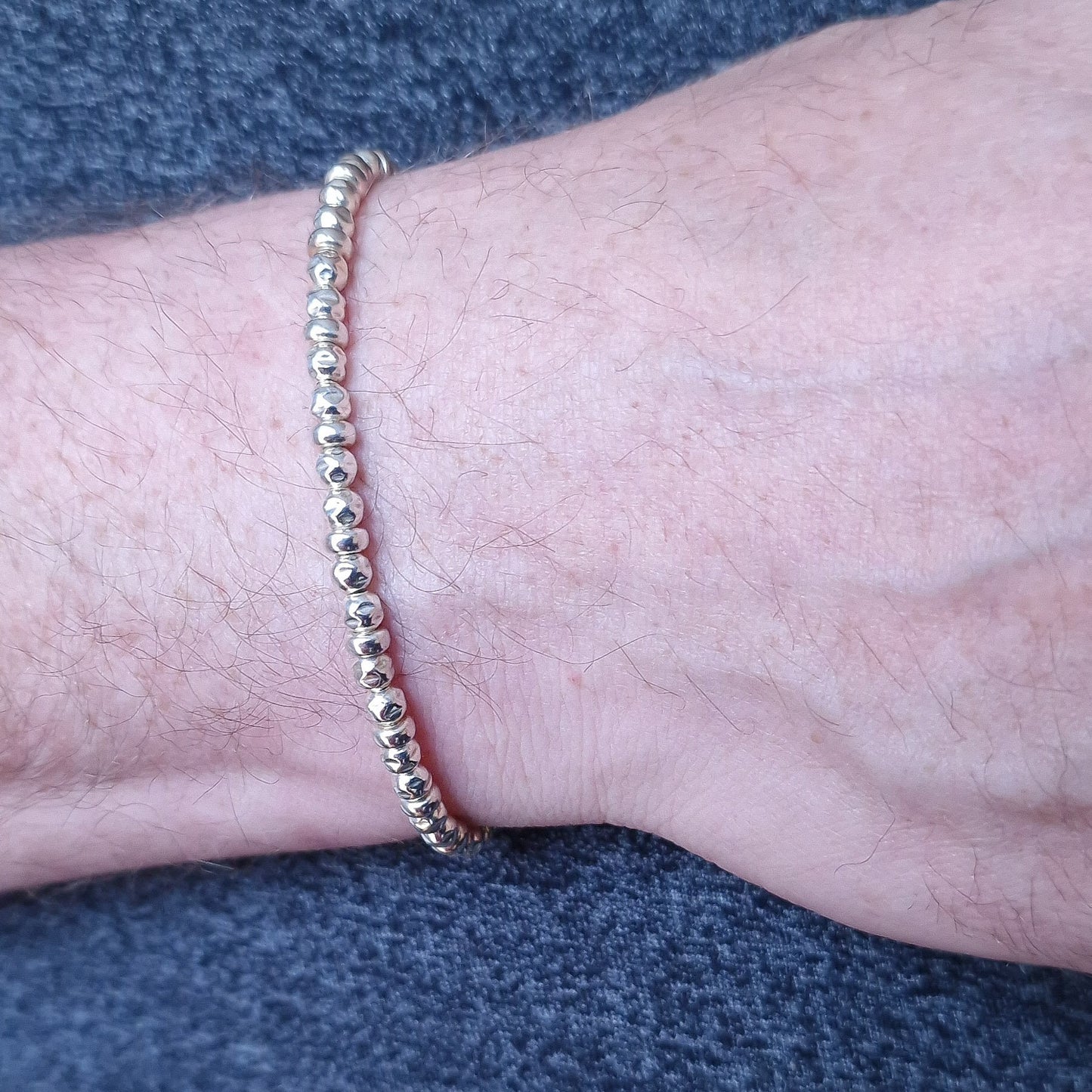 Stylish Mens Sterling Silver Slider Bracelet - Perfect for Anniversaries or Gifts for Him