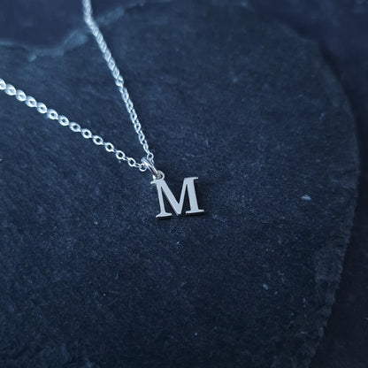 Sterling Silver Initial Necklace  - personalised jewellery gift for her