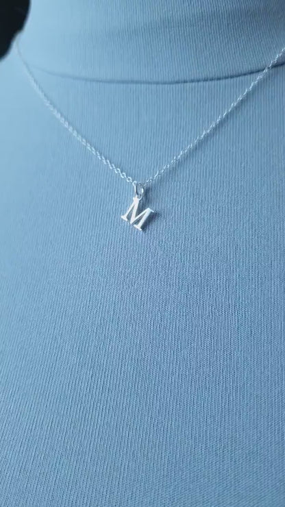 Sterling Silver Initial Necklace  - personalised jewellery gift for her