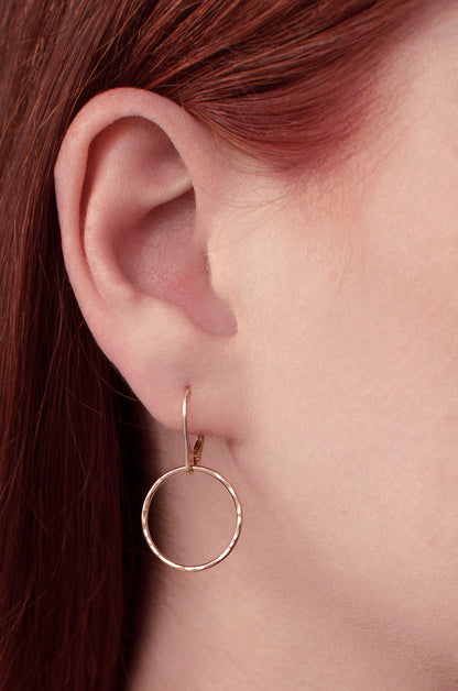 Rose gold hoop earrings