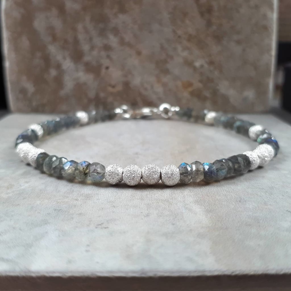 Labradorite sterling silver sparkle bracelet