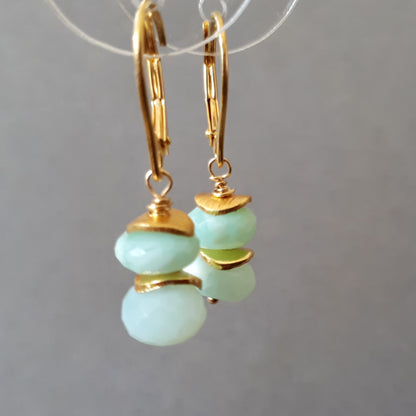 Peruvian blue opal drop earrings