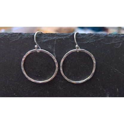 Silver hoop earrings large